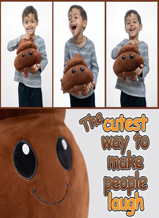 Twiddler Toys Poop Emoji Fart Noise Maker - Large 11” Plush Toy Makes 20 Hilarious Farting Sounds - Funny Gag Gift for Friends and Coworkers - Image 3
